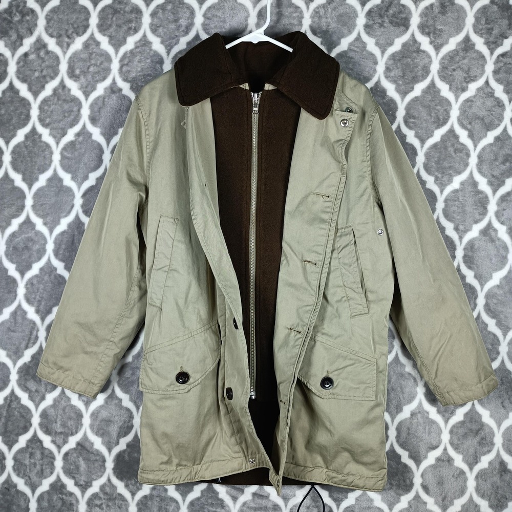 Banana Republic Jacket Men extra Small Beige Brown Lined Field Coat